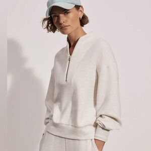 VARLEY Davidson Sweater Doublesoft Quarter Zip Pullover mirage grey Size large